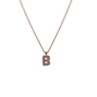 Collana Cianfrone Gioielli Donna in Argento LETTERA-B-ROSA-PAVIE - LETTERA-B-ROSA-PAVIE